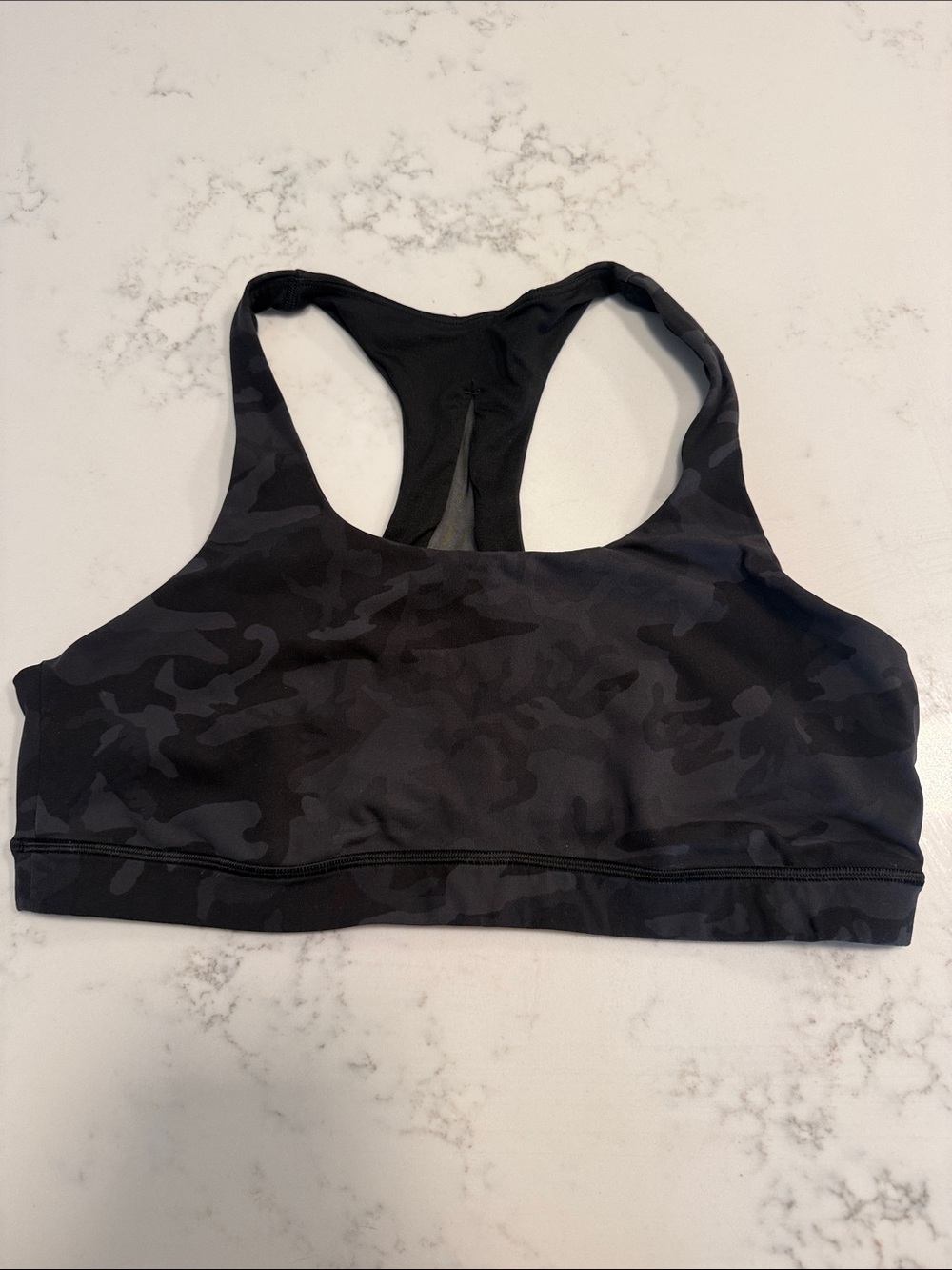 Lululemon Black Camo Racerback Sports Bra